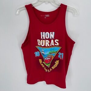 Pacer Men's Red Honduras‎ Islas De La Bahia Graphic Tank Top Size M